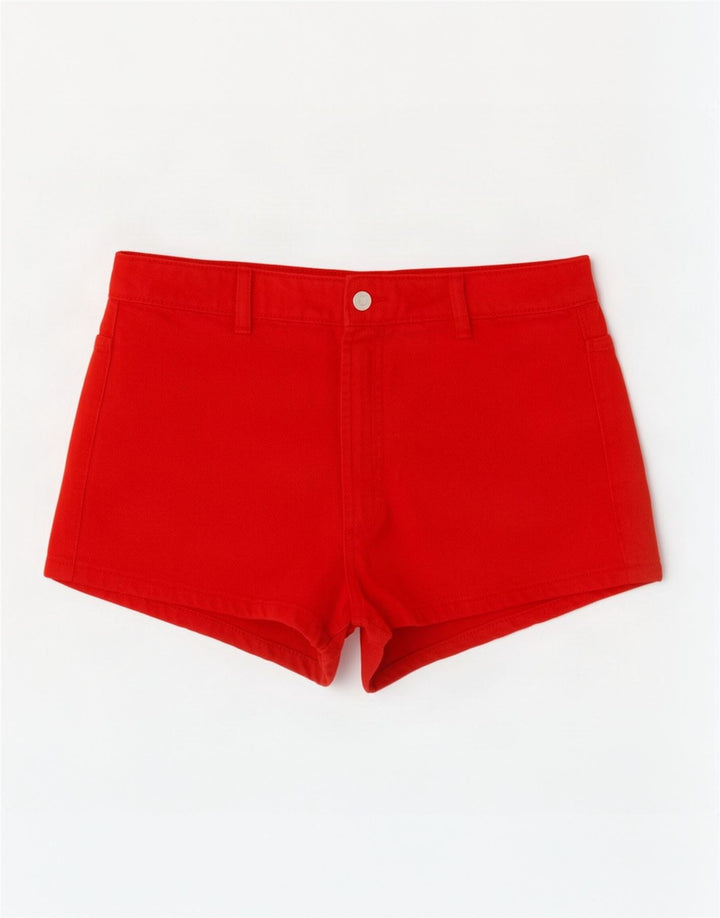 Zara Damen Freizeitshorts EU 38 Small W28 Rote Baumwolle