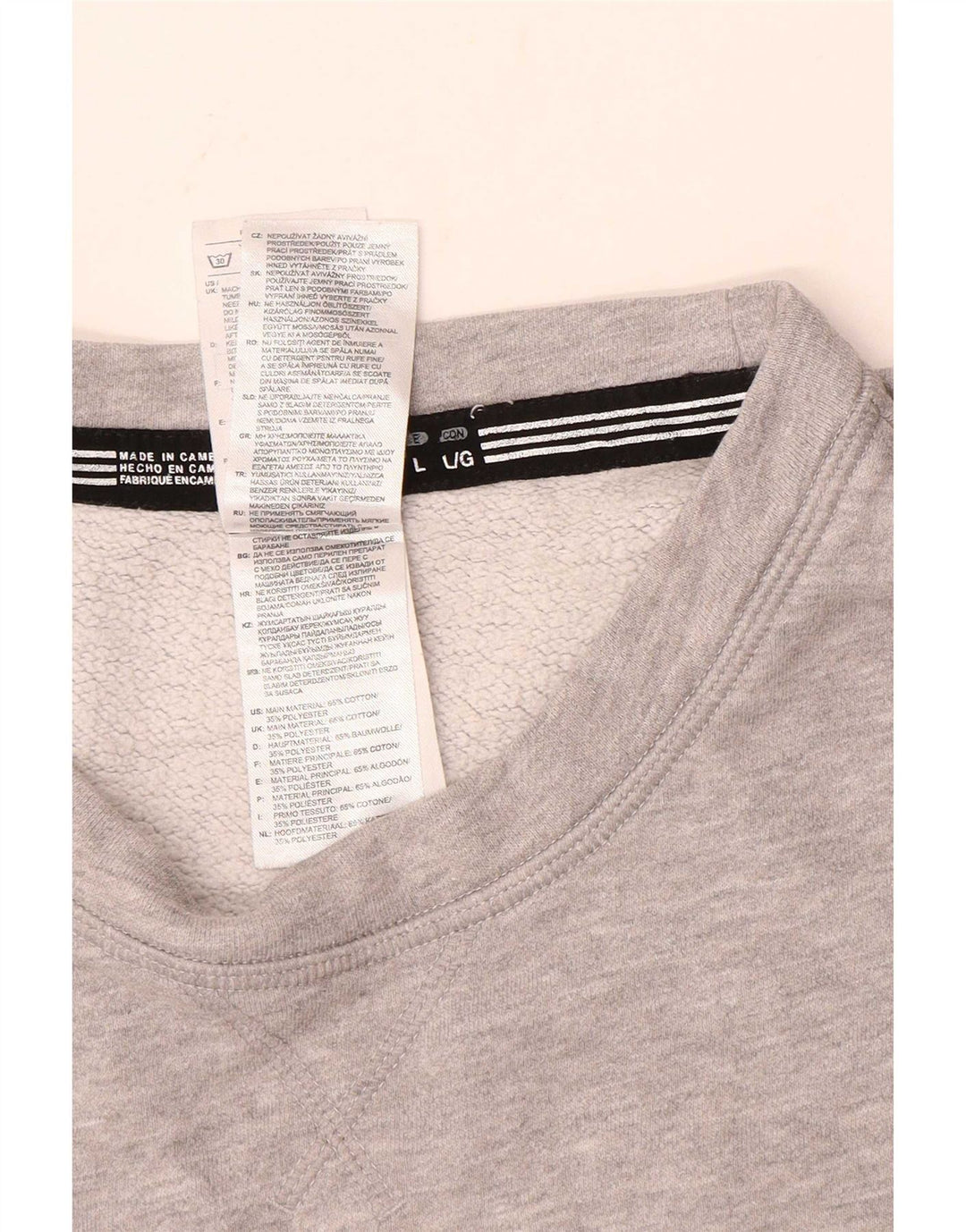 Adidas Herren Grafik-Sweatshirt-Pullover, große graue Baumwolle