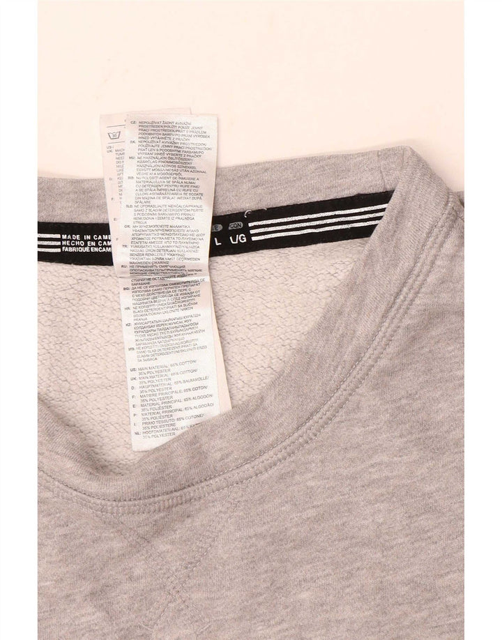 Adidas Herren Grafik-Sweatshirt-Pullover, große graue Baumwolle
