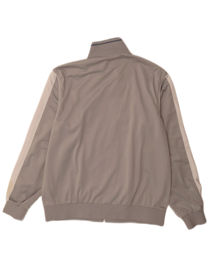 Asics Herren-Trainingsanzug-Top-Jacke 2XL Graues Colourblock-Polyester
