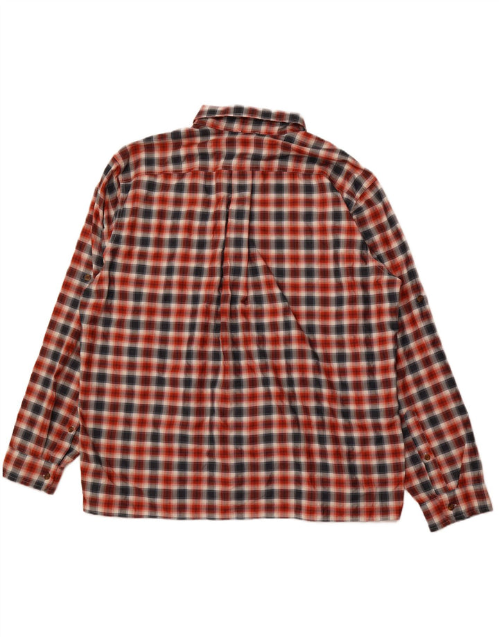 EDDIE BAUER Mens Shirt XL Red Check Polyester