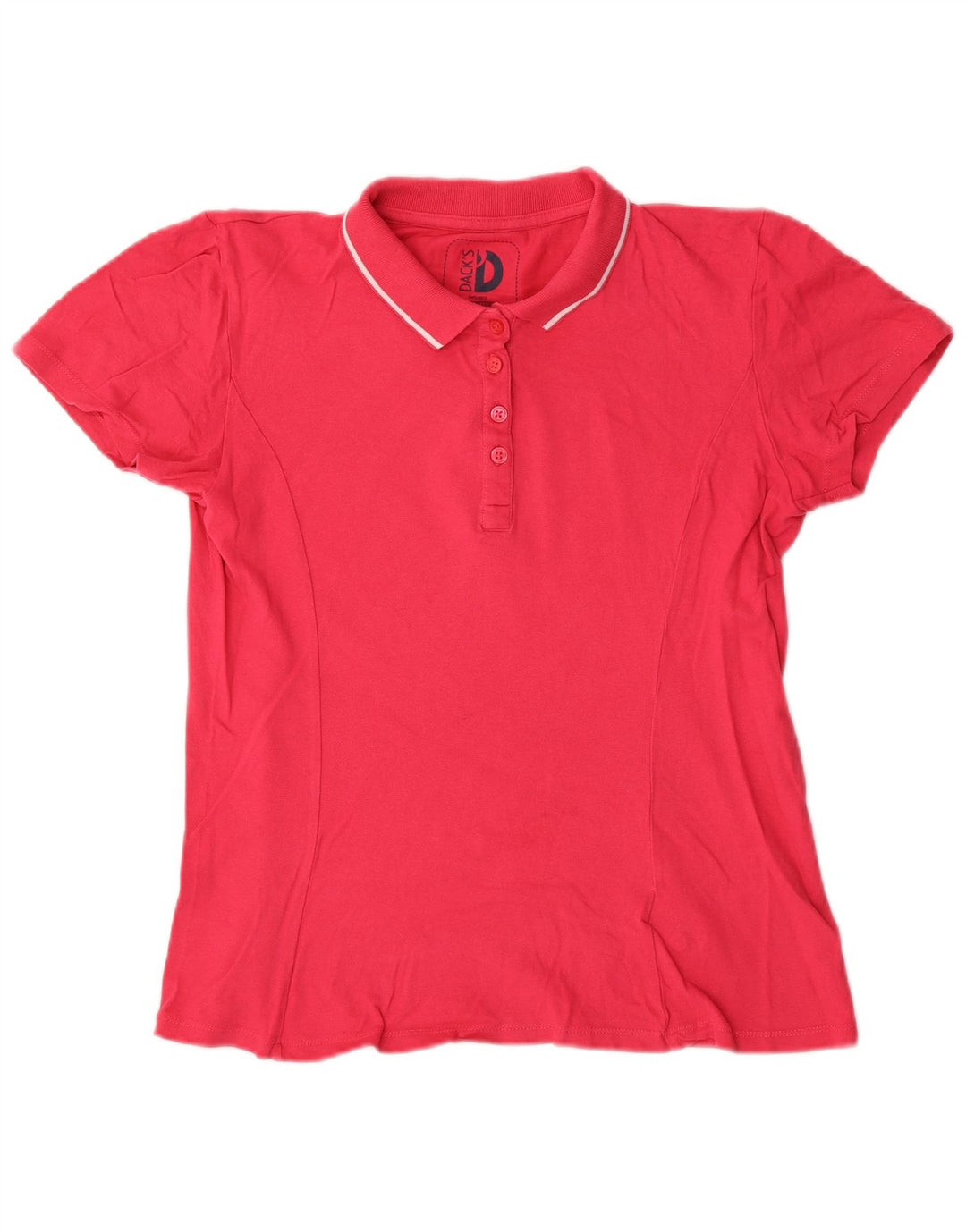 Dack's Damen-Poloshirt UK 18 XL aus roter Baumwolle