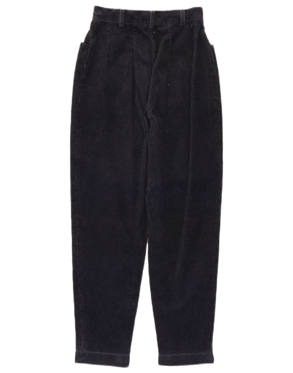 Vintage Damen Cordhose mit hoher Taille IT 40 Small W24 L26 Marineblau