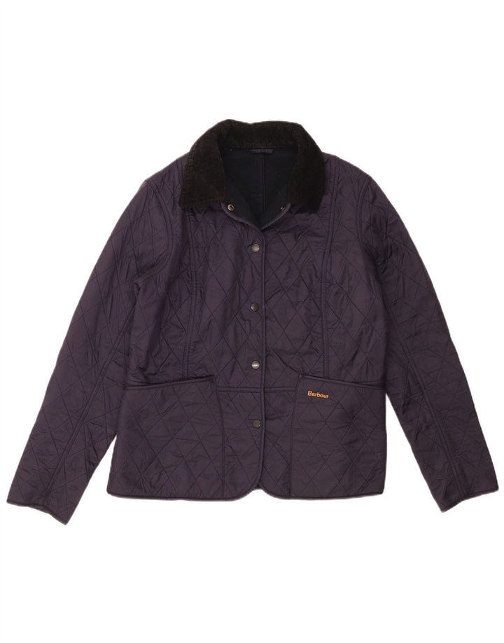 Barbour Damen Steppjacke UK 14 Large Marineblau Farbblock