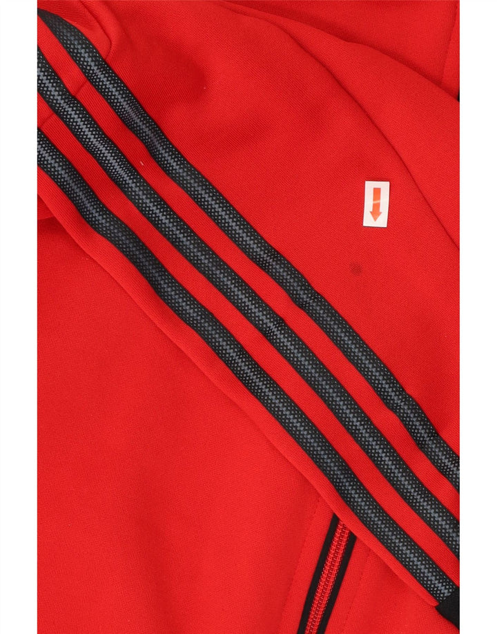 Adidas Herren Climalite Trainingsanzug Top Jacke 2XL Rot Polyester