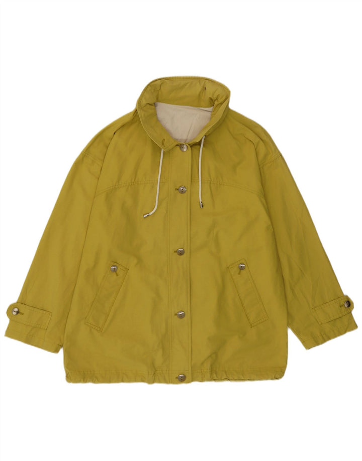 Vintage Damen Kapuzen-Utility-Jacke UK 16 Large Gelb