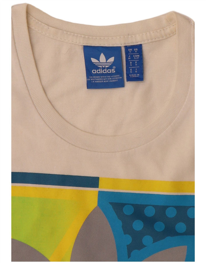 Adidas Herren Grafik T-Shirt Top Small Weiß
