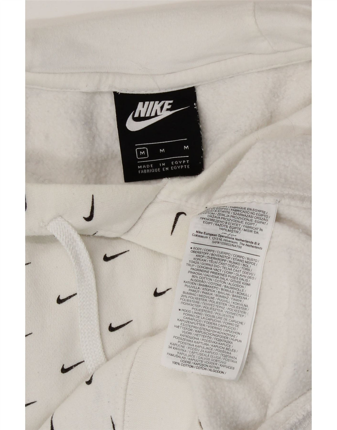 Nike Herren-Kapuzenpullover mit Grafik, mittelweiße Baumwolle