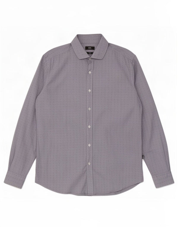 Hugo Boss Mens Slim Fit Shirt XL Blue Pinstripe