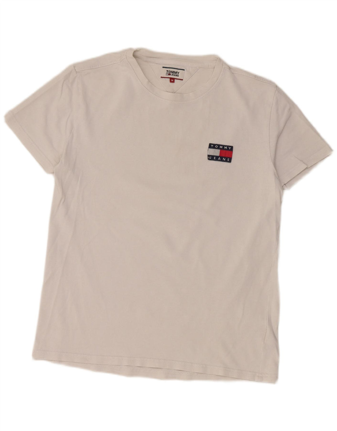 Tommy Hilfiger Herren T-Shirt Top aus mittelweißer Baumwolle