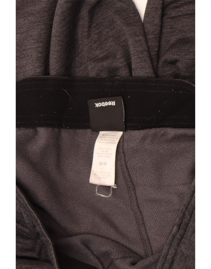 Reebok Herren-Trainingshose mit Grafik, mittelgraues Polyester