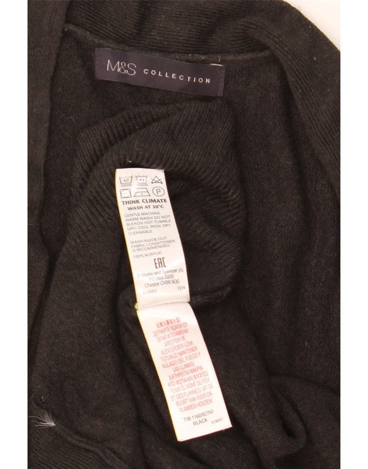 Marks & Spencer Offener Damen-Cardigan-Pullover UK 14 Mittelschwarzes Acryl