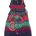 Desigual Womens Abstract Pattern Ärmelloses Basic-Kleid EU 34 XS Marineblau