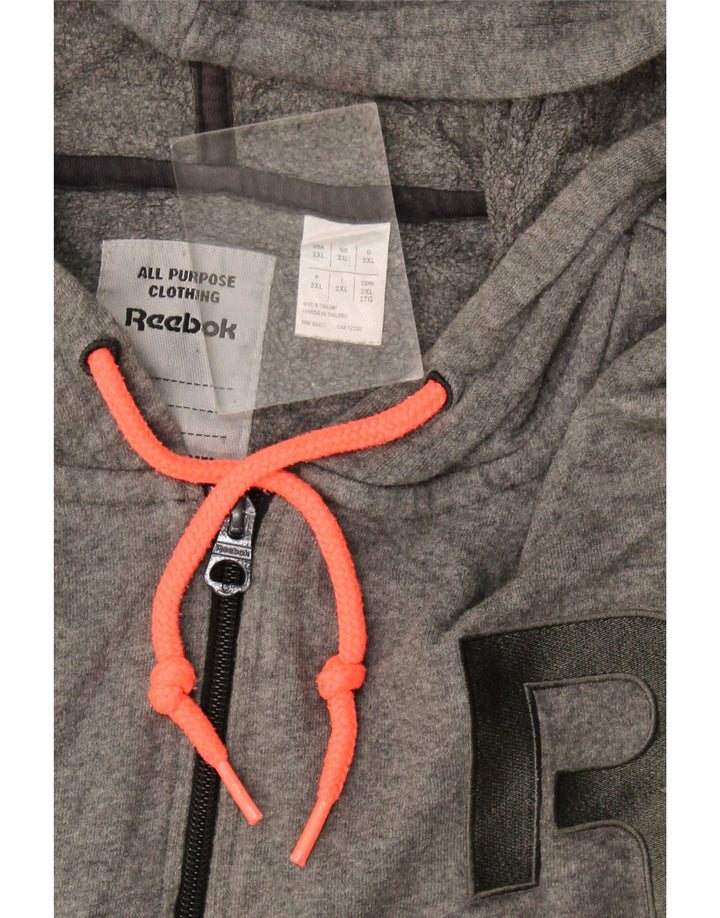 Reebok Herren Graphic Zip Hoodie Pullover 2XL Grau
