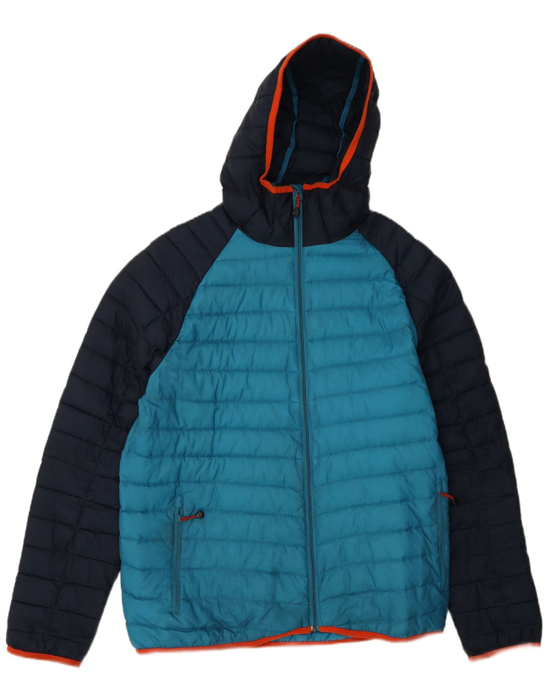 Jack Wolfskin Herren-Jacke mit Kapuze, gepolstert, UK 36/38, Mittelblau, Farbblock