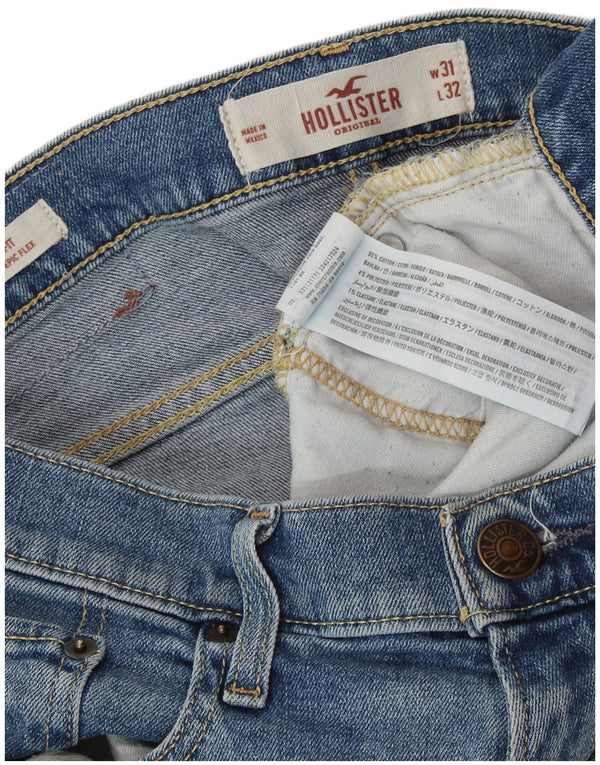HOLLISTER Herren Skinny Jeans W31 L32 Blaue Baumwolle