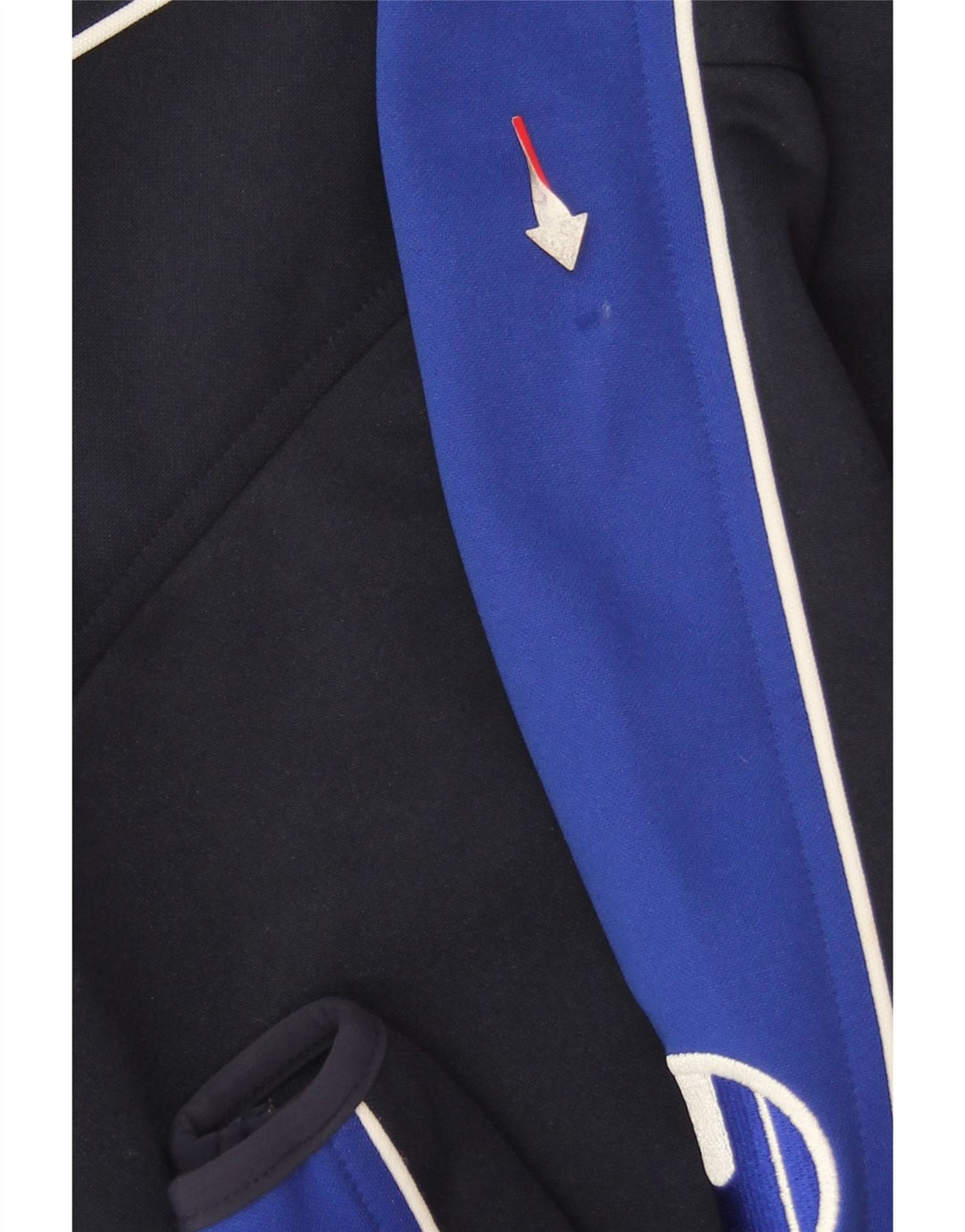 UHLSPORT Mens Tracksuit Top Jacket XL Navy Blue Colourblock Polyester Vintage Uhlsport and Second-Hand Uhlsport from Messina Hembry 