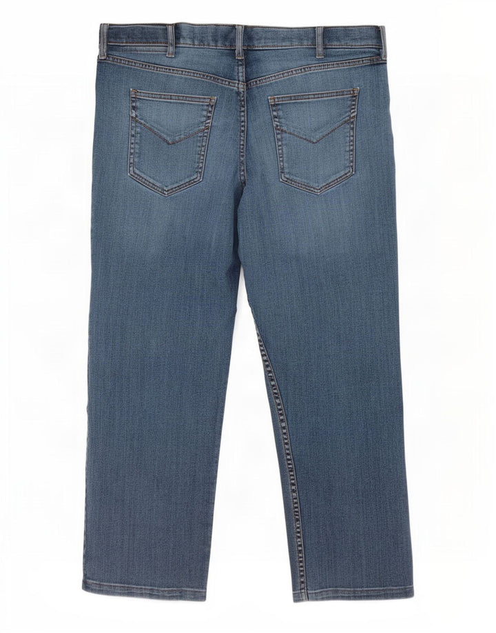 Marks & Spencer Herren-Jeans, normal, verkürzt, W38, L25, Blau, Baumwolle