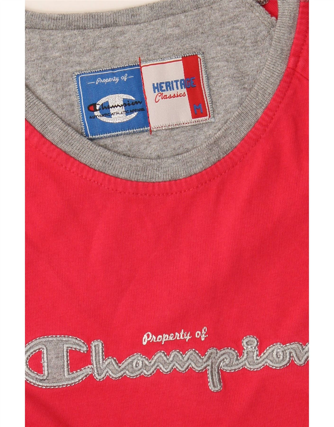 CHAMPION Womens Crop T-Shirt Top UK 12 Medium Pink Vintage Champion and Second-Hand Champion from Messina Hembry 