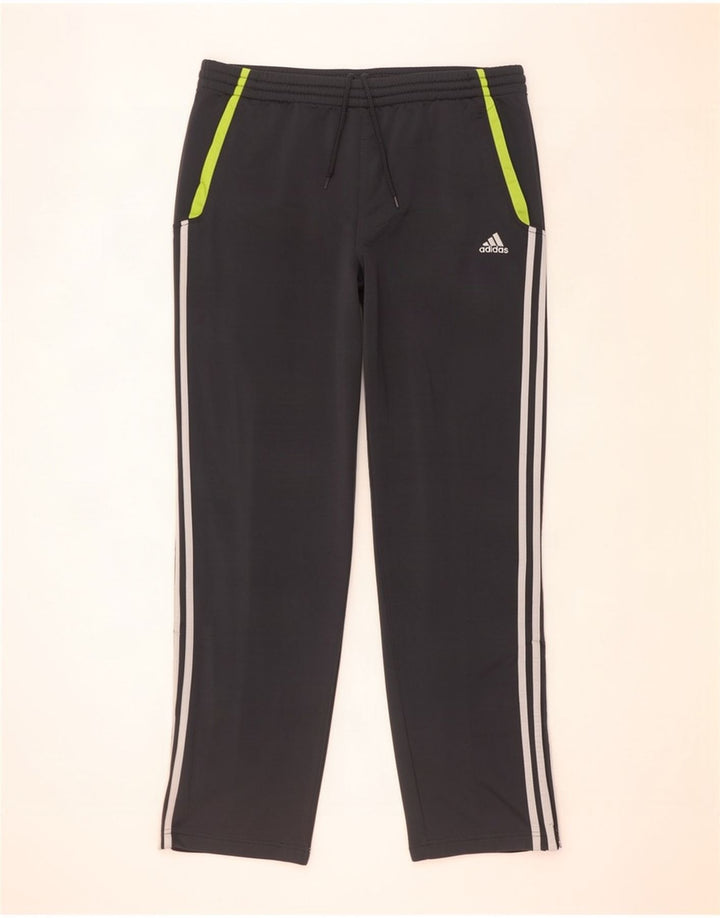 Adidas Herren-Trainingshose XL, schwarzes Colourblock-Polyester