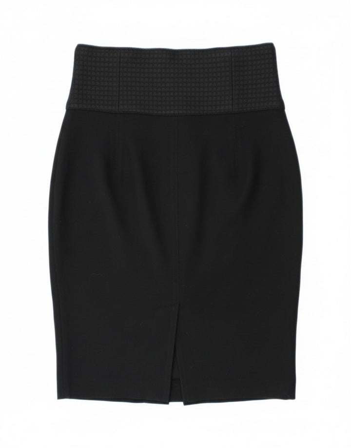 Pinko Damen Bleistiftrock UK 12 Medium W28 Schwarze Viskose