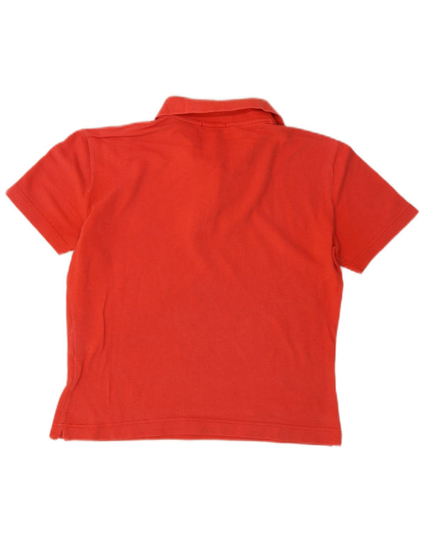 Fred Perry Womens Crop Polo Shirt UK 14 Medium Red Cotton