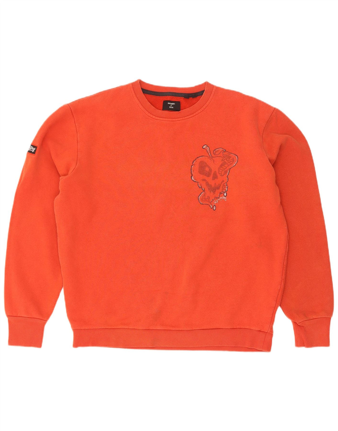 Superdry Herren Grafik-Sweatshirt-Pullover aus mitteloranger Baumwolle