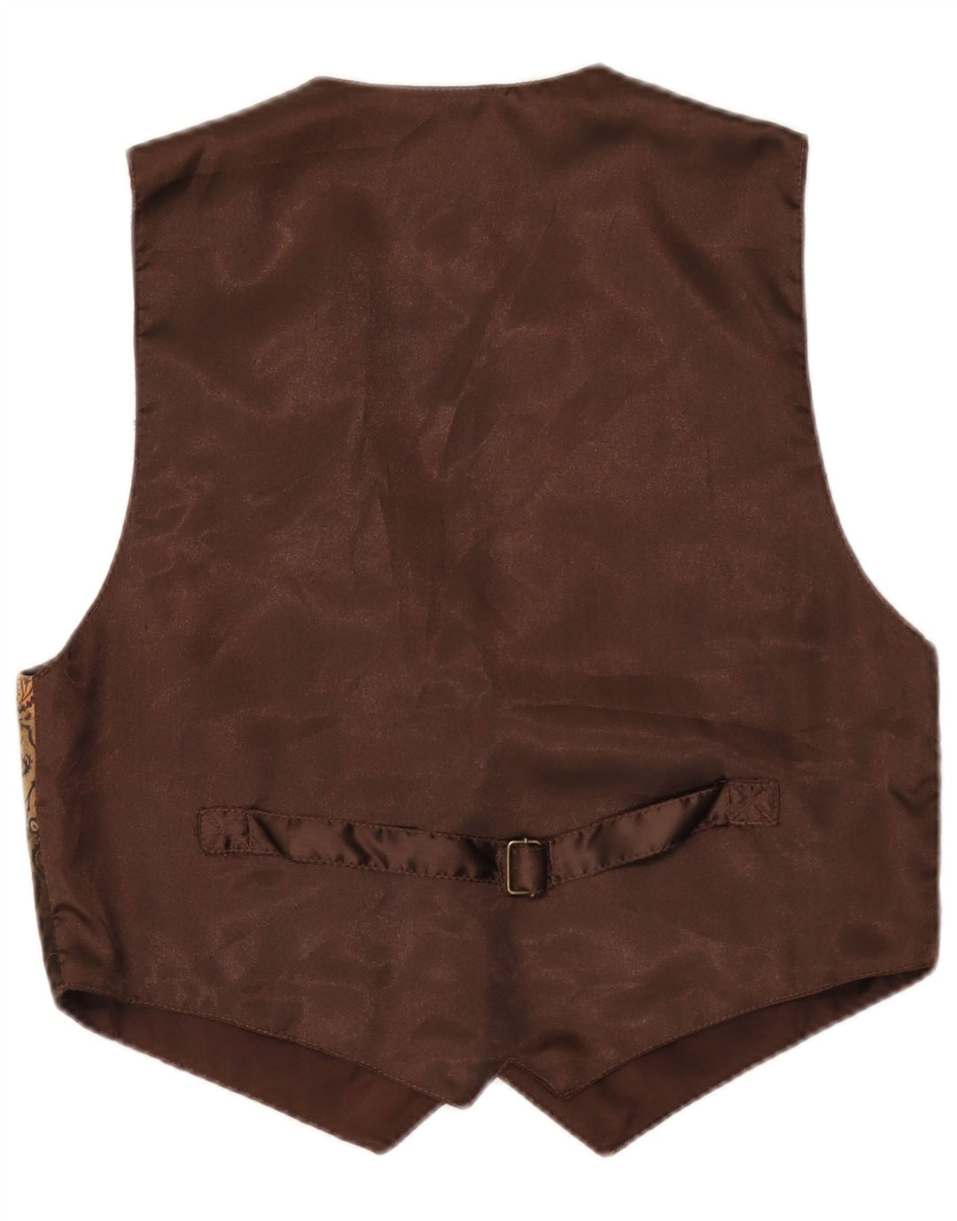 Vintage Herrenweste, großes braunes Paisley-Leder
