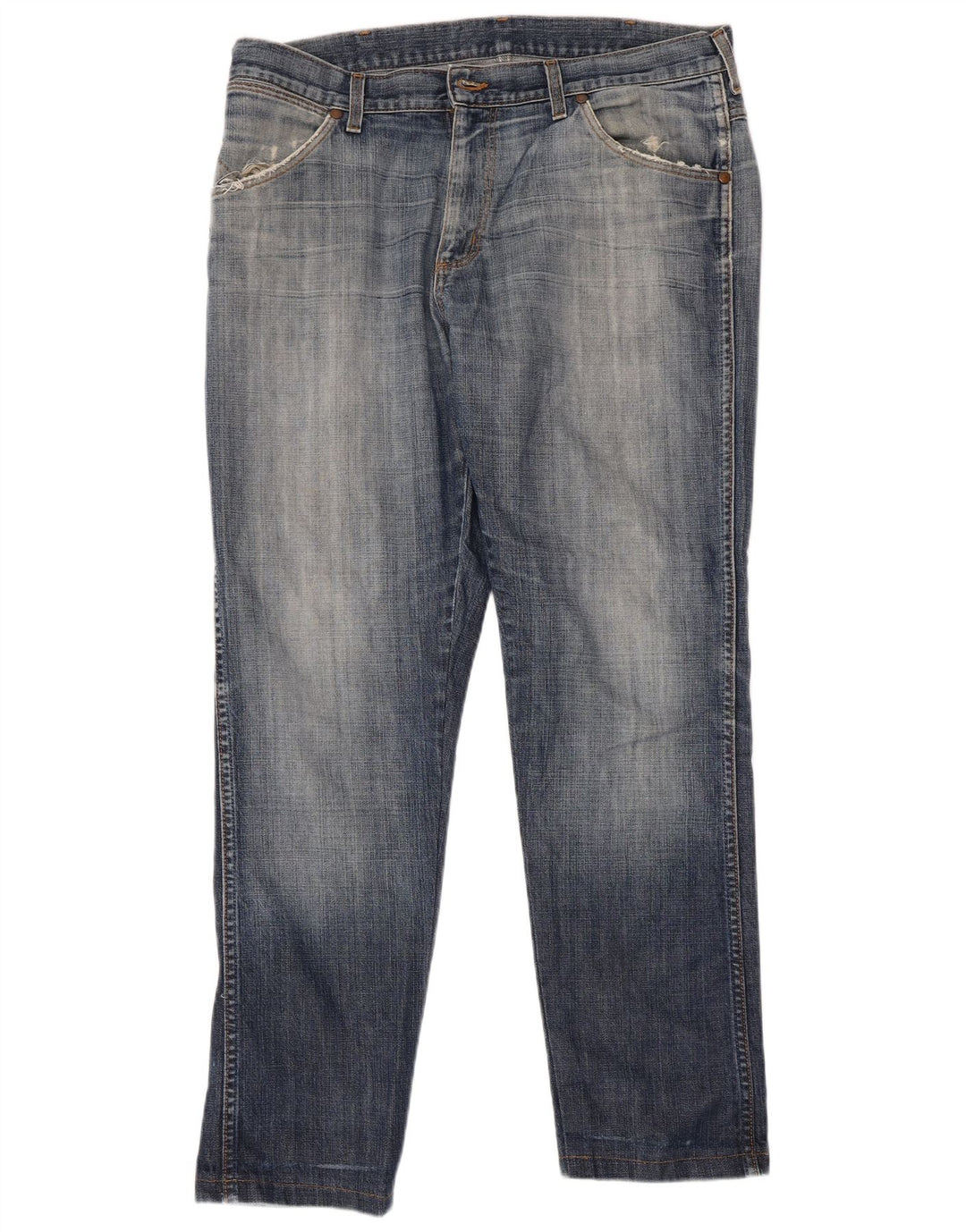 Wrangler Herren Straight Jeans W36 L30 Blaue Baumwolle