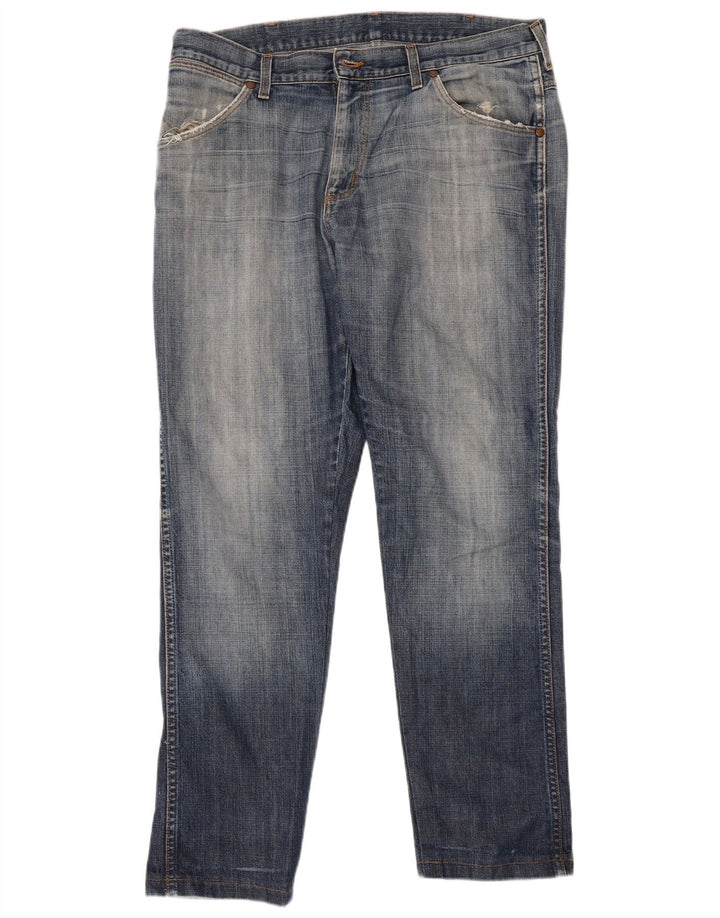 Wrangler Herren Straight Jeans W36 L30 Blaue Baumwolle