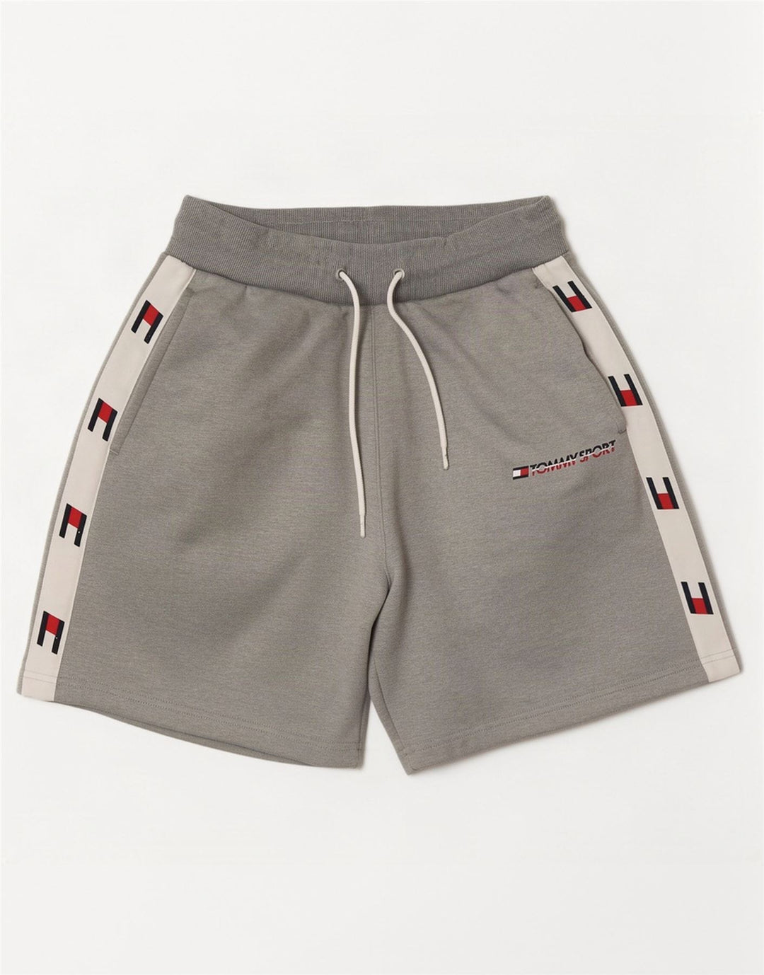 Tommy Hilfiger Herren-Sportshorts mit Grafik, Größe S, Grau, Farbblock-Polyester