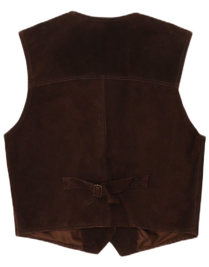 Vintage Damen Wildlederweste IT 48 XL Braun