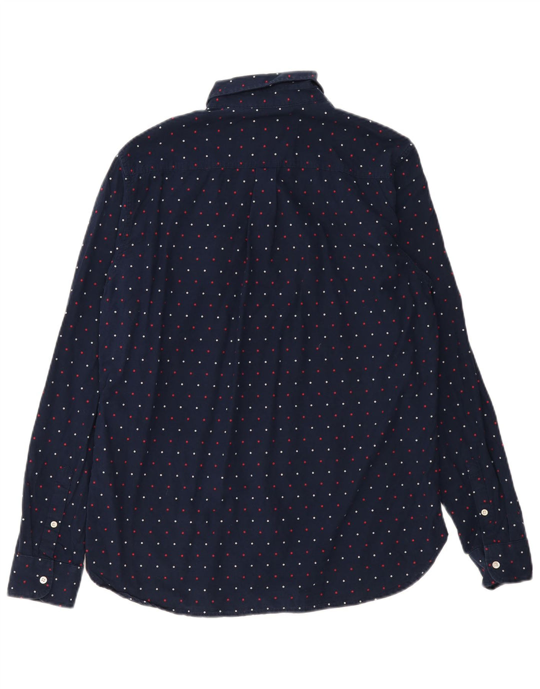 SUPERDRY Herren-Hemd in normaler Passform, große marineblau gepunktete Baumwolle
