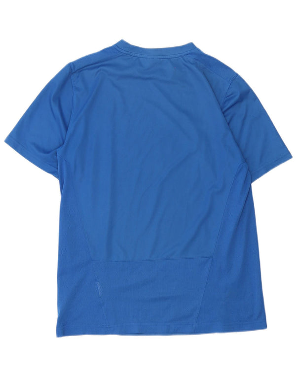 Nike Herren Dri Fit T-Shirt Top UK 39/41 Mittelblau