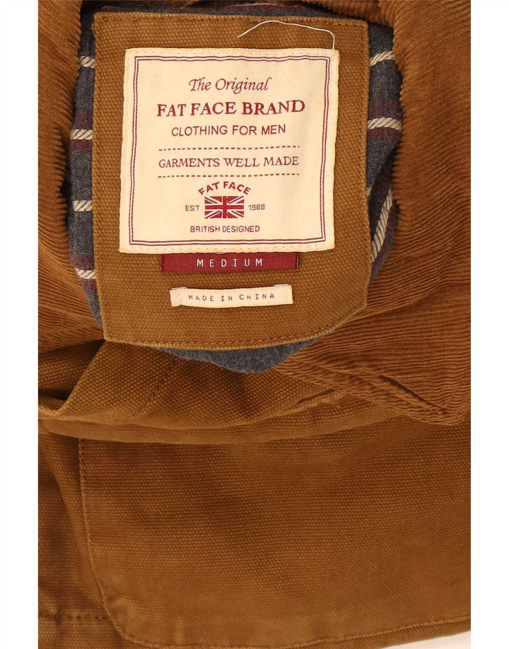 Fat Face Herren-Utility-Jacke, UK 38, mittelbraune Baumwolle