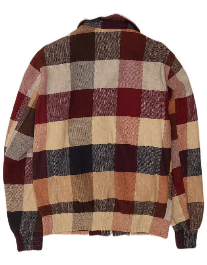 Zara Herren Bomberjacke UK 38 Medium Mehrfarbig karierte Baumwolle