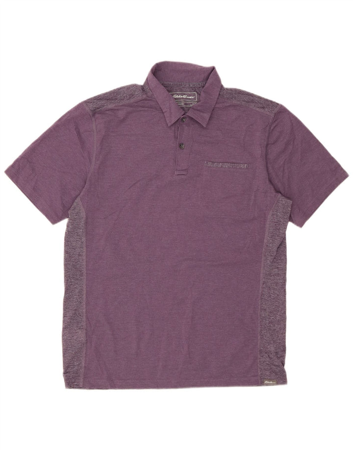 EDDIE BAUER Herren Poloshirt Medium Lila Baumwolle