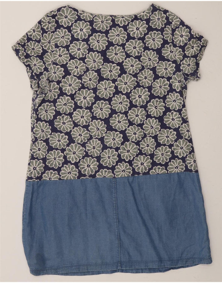 WHITE STUFF Womens Basic Dress UK 14 Large Blue Floral Vintage White Stuff and Second-Hand White Stuff from Messina Hembry 