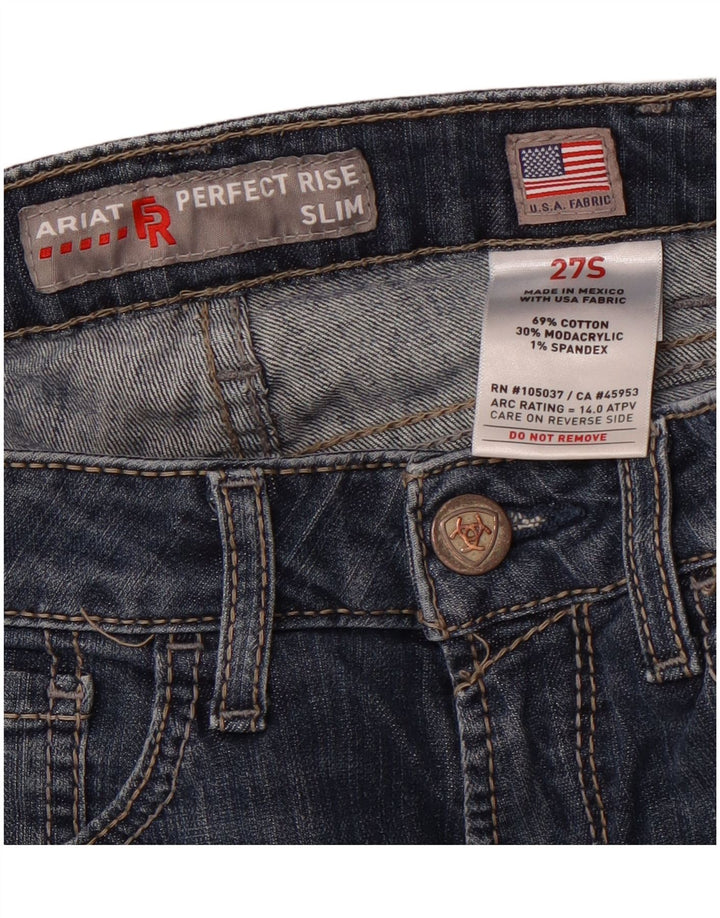 ARIAT Damen Slim Jeans W27 L26 Marineblaue Baumwolle