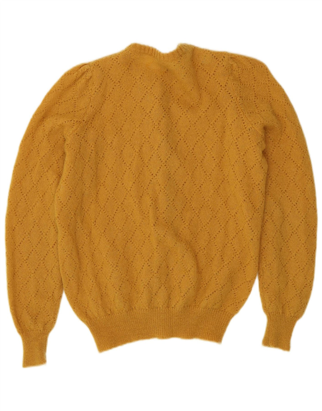 BENETTON Womens Cardigan Sweater UK 14 Medium Yellow