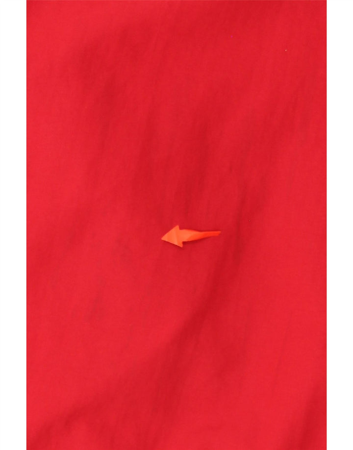 LANDS END Herren-Windbreakerjacke mit Kapuze, UK 42, XL, rotes Nylon