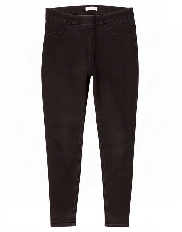 Marks & Spencer Damen Jegging-Jeans UK 12 Medium W30 L28 Schwarze Baumwolle