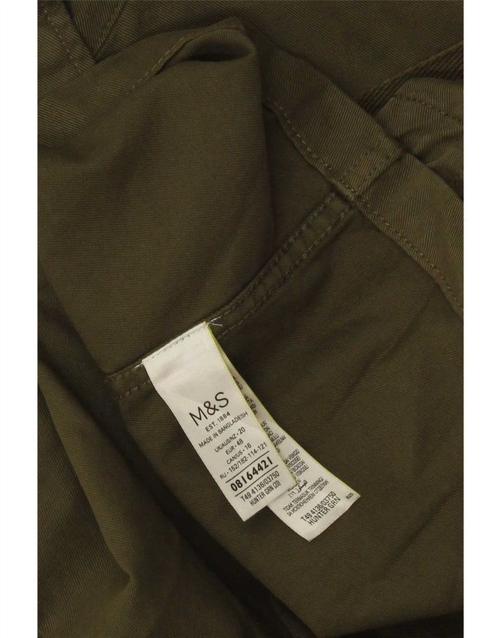 Marks & Spencer Damen Utility-Jacke UK 20 2XL Khaki Baumwolle