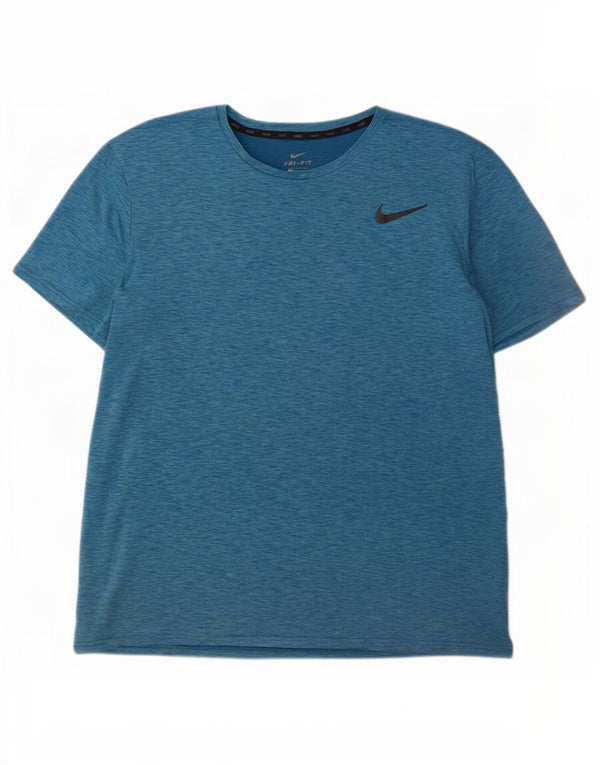 Nike Herren Dri Fit T-Shirt Top XL Blau
