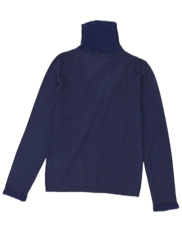 Guess Damen Marciano Rollkragenpullover Pullover US 3 Small Marineblaue Wolle
