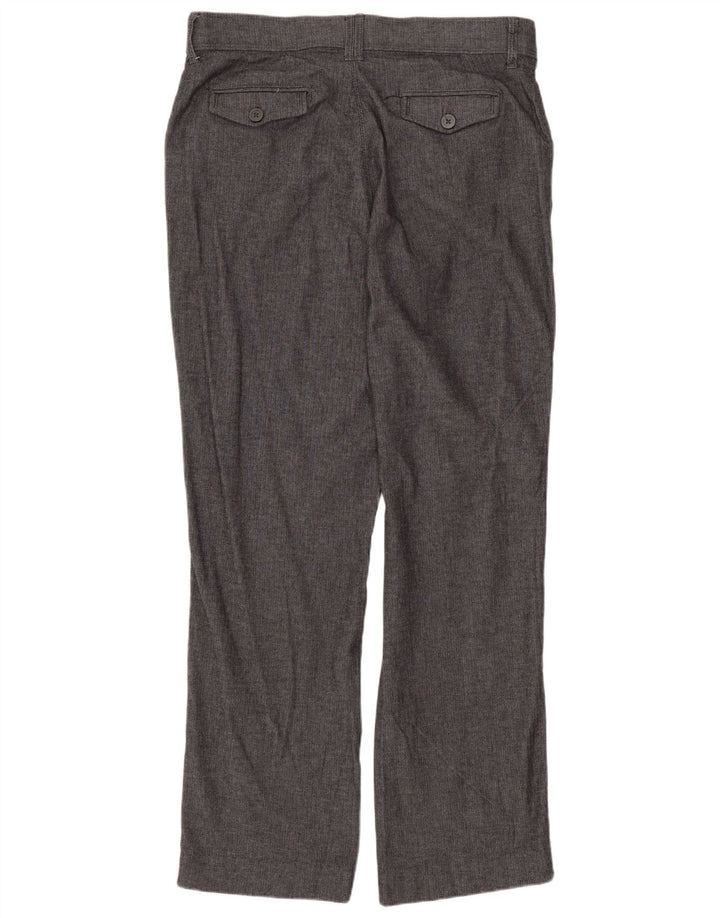 Lee Womens Chino Trousers US 12 Large W34 L30 Grey Herringbone Cotton