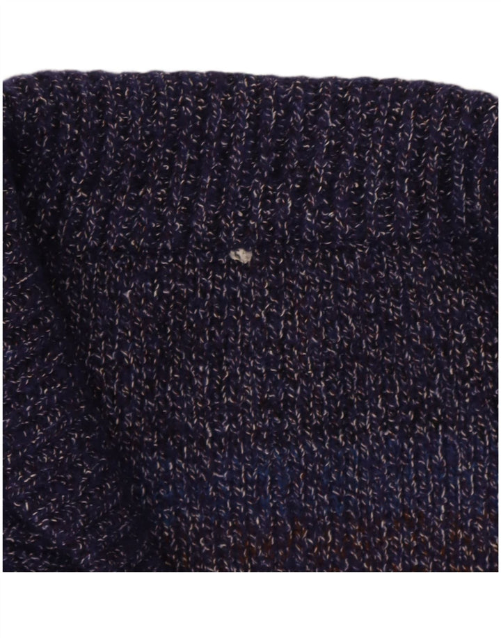 Vintage Herren Cardigan Pullover IT 52 Große mehrfarbig gefleckte Wolle