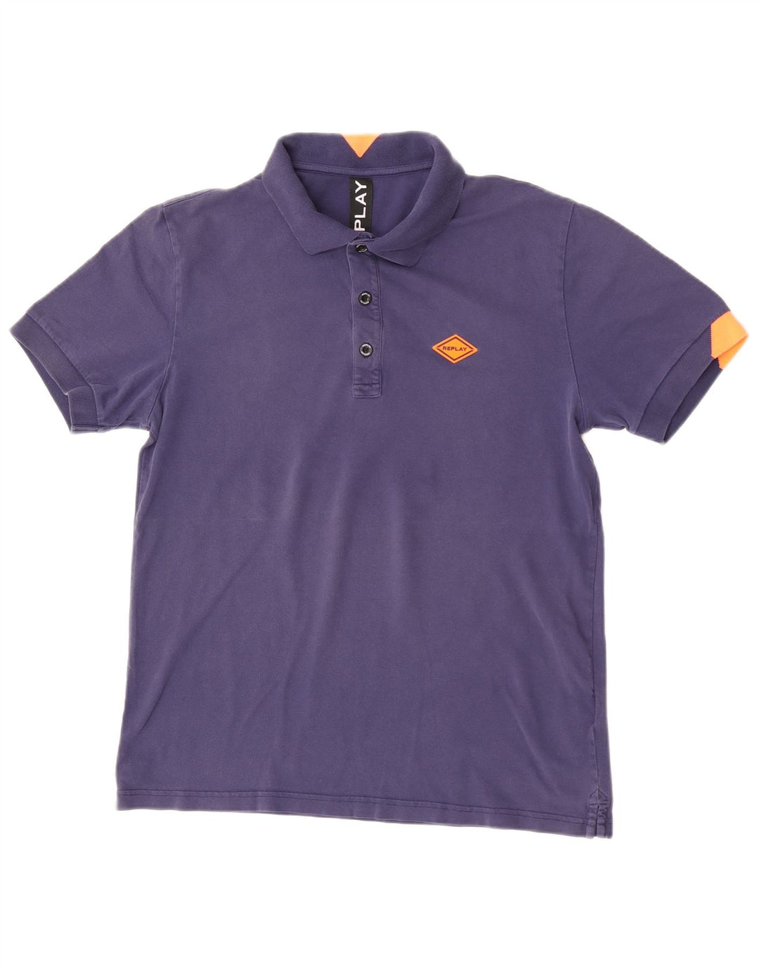 Replay Herren-Poloshirt, groß, marineblau, Baumwolle