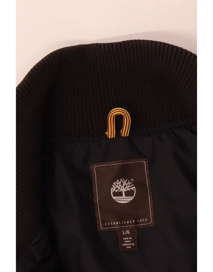 Timberland Herren Wattierte Jacke UK 40 Large Schwarz Nylon