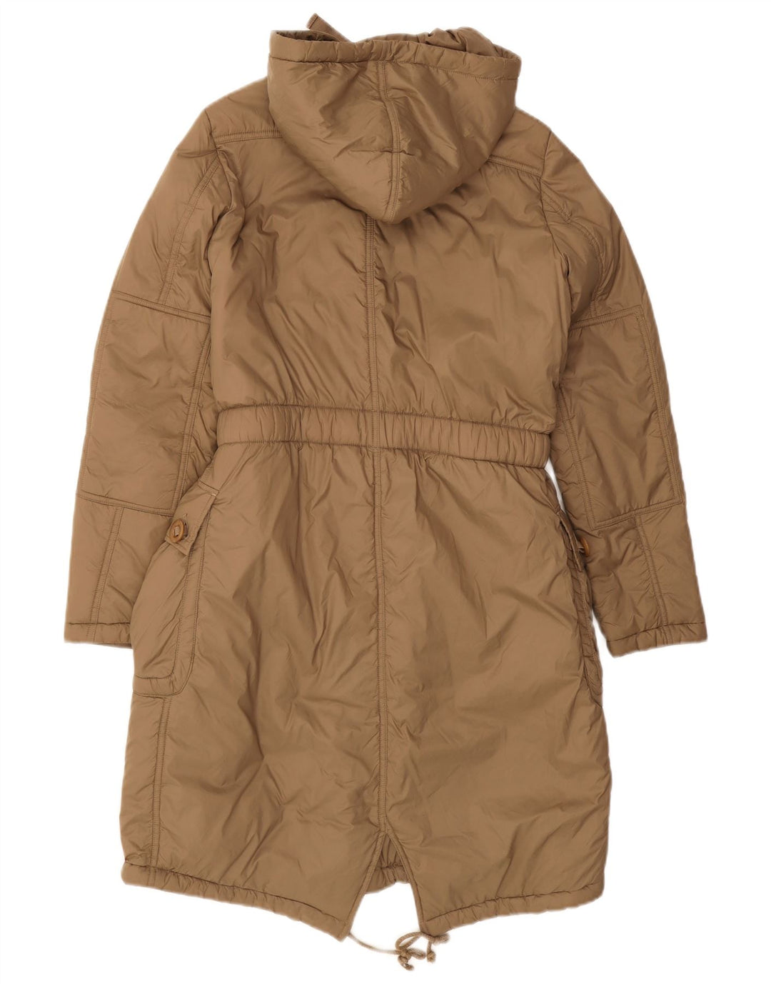 Replay Damen-Parka in Übergröße mit Kapuze, UK 10, Größe S, Braun, Polyamid